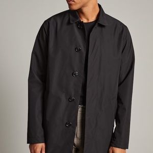 Matinique Black Miles Mac Jacket Mens Large 3/4 Length Car Coat